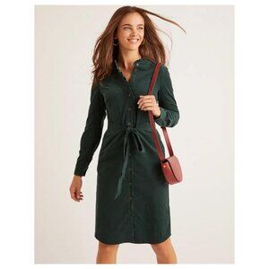 Boden Evelyn Shirt Dress Mini Midi Corduroy Velvet Fall Holiday Christmas Party